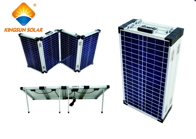 80W-200W Mono/Poly High Efficiency Portable 4-Folding Solar Modules