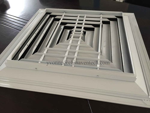 HVAC System Aluminum 4-Way Square Air Diffuser