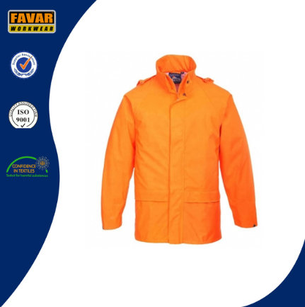 Wholesale High Quality Polyester Raincoat with PU Coating