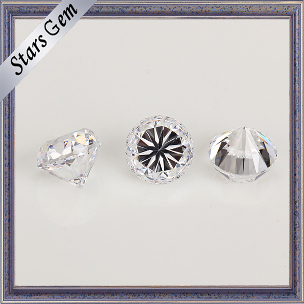 Wuzhou Manufacturer Round Star Cut 40% Heavy Weight Cubic Zirconia