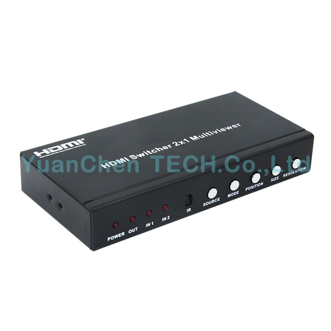 V1.4 HDMI 2X1 Multi-Viewer HDMI Switcher with Pip