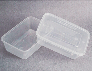 Rectangular Plastic Take Away Microwavable Food Container 750ml