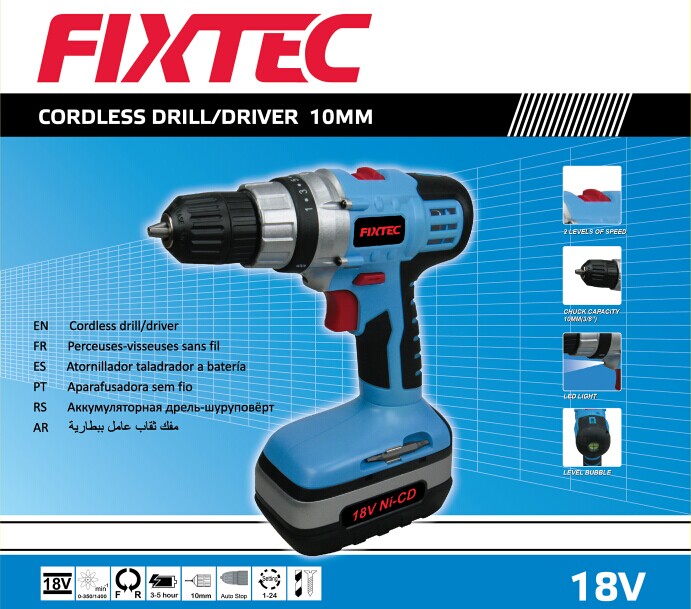 Fixtec 18V Cordless Drill of Power Tool Hand Tool (FCD01801)