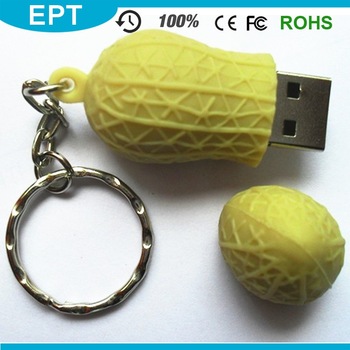 New Design PVC USB Flash Drive Creative Peanut Pen Drive for Promotion (ET367)