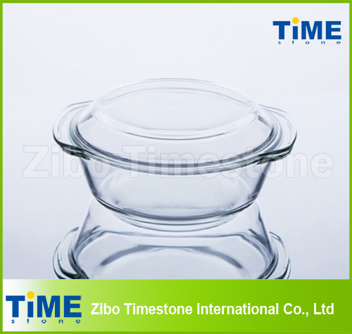 1L High Borosilicate Glass Casserole with Lid