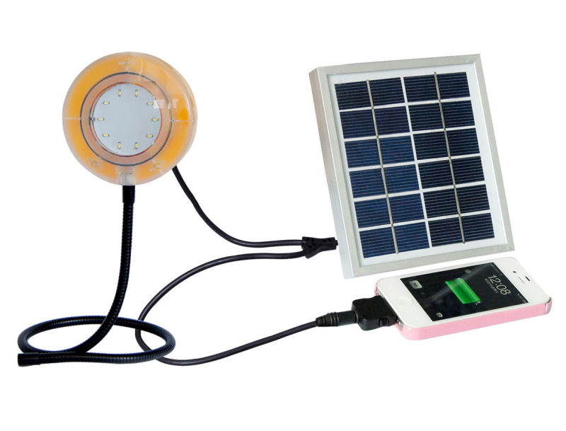 Mini LED Solar Lamp with Charger for Indoor & Outdoor Use