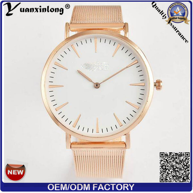 Yxl-634 Gold Men Watches Geneva Alloy Mesh Band Women Watches