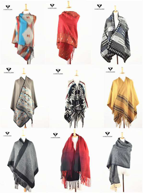 Lady's Fashion Winter Checked Shawl Wrap