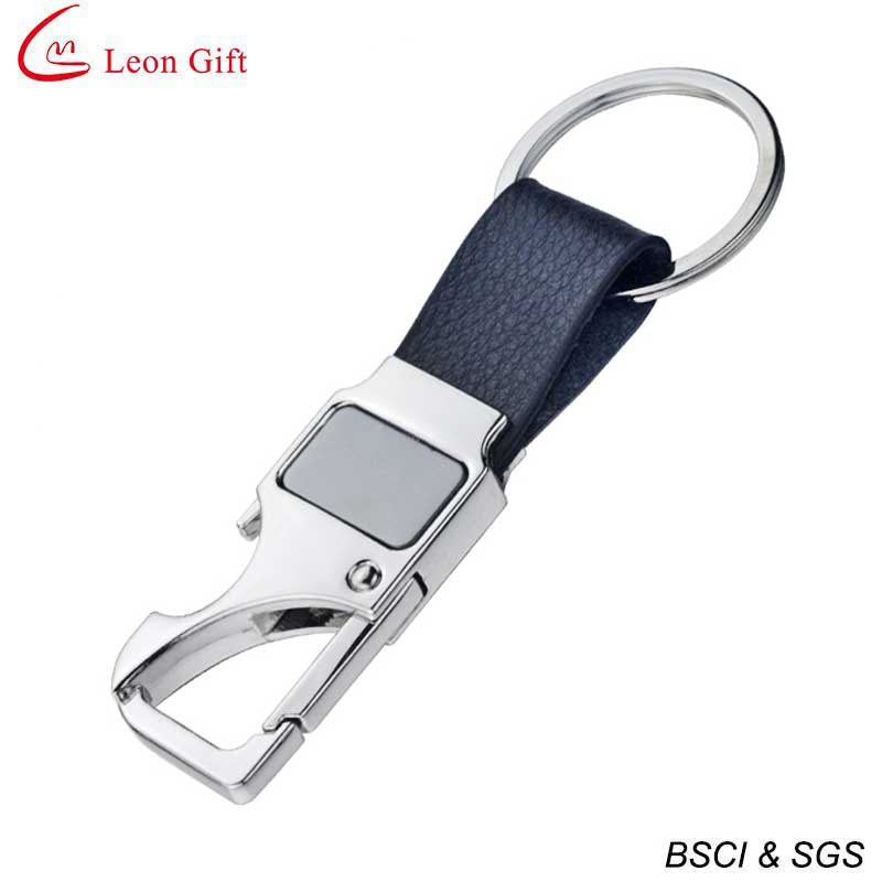 Cheap Customized Logo Genuine Leather Keyring