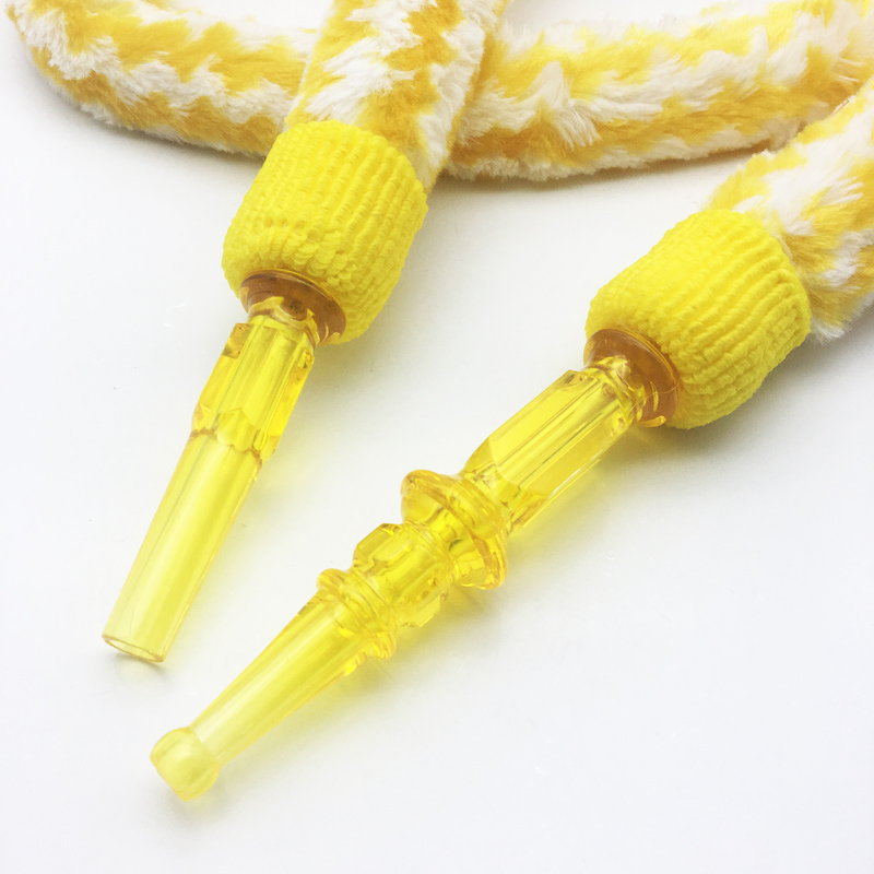 1.8m Yellow Striped Fur Design Acrylic Shisha Hookah Hose (ES-HH-006-3)