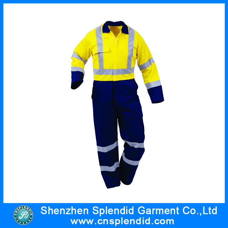 Guangdong Work Uniform Design Navy Blue Anti-Static Coveralls