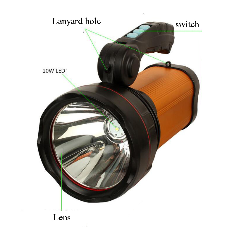 3900 Portable Lamp Searchlight USB Mobile Power Rechargeable LED Flashlight Outdoor USB LED Light