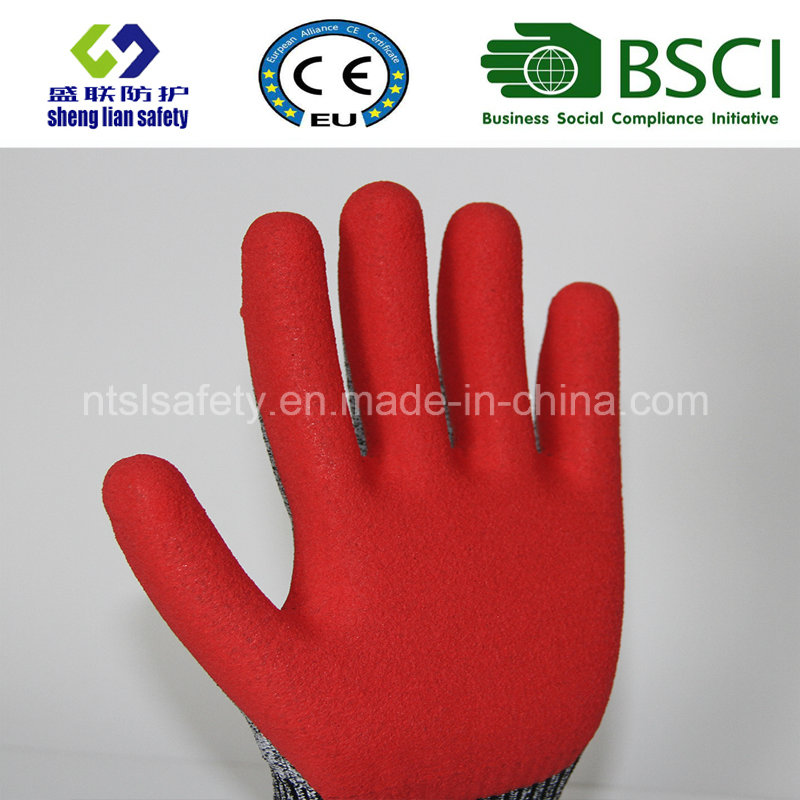 Cut Resistant Safety Work Glove with Sandy Nitrile Coated Safety Gloves