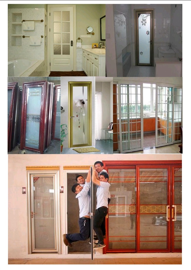 Aluminum Glass Door with One Sliding Rail (RA-G001)