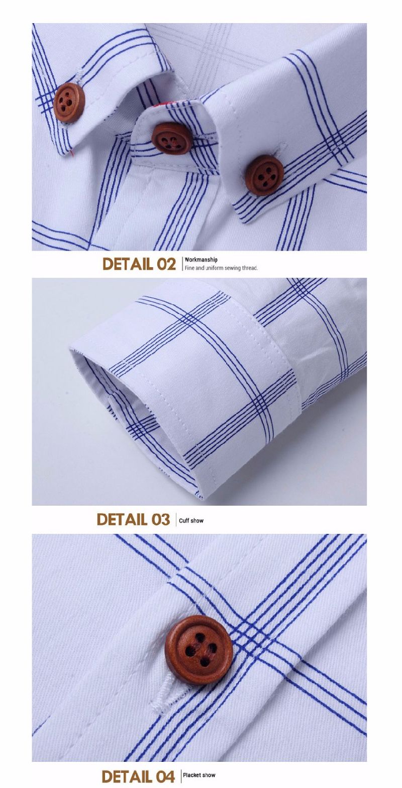 New Plaid Shirt Men's Fashion Shirt Casual Shirt Long Sleeve Shirt Slim Fit Shirt