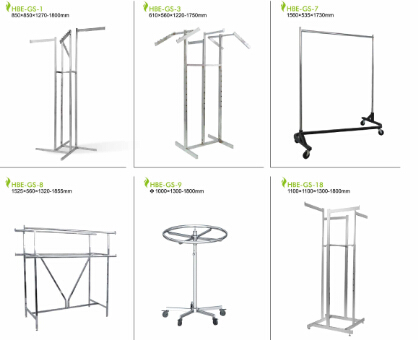 Stainless Steel Collapsible Garment Rail Rack with Tempering Glass Top