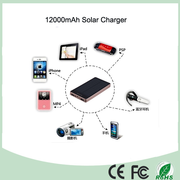 Multi Function 12000mAh 5V Solar Power Charger with LED (SC-1688)