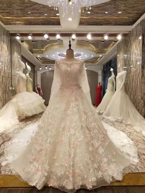 New Arrival 2017 Top Princess Marriage Wedding Dresses with Shawl