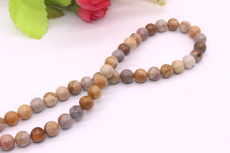 Original Jade Stone Loose Strand 6 8 10 12mm Imported Coral Jade Raw Jade