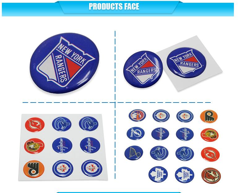 Resin Dome Sticker Customized Label Printing Eco-Friendly Crystal Clear Epoxy Stickers/Logo 3D Crystal Logo