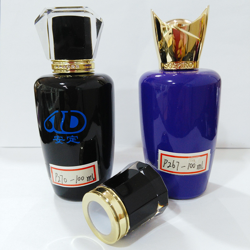 Ad-P266 Glass Perfume Velveting Bottle Acrylic Lid