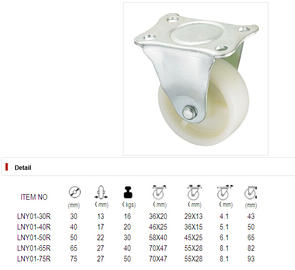 Light Duty Caster Series - 2in. Fixed Fork - PP