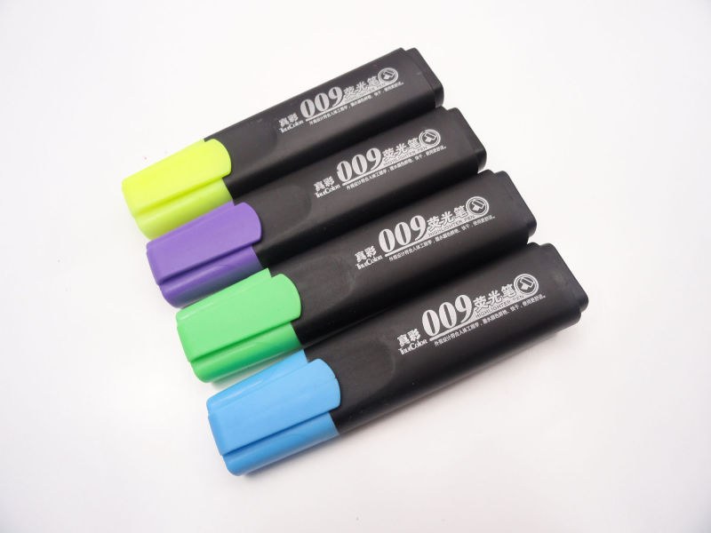 Hot Sale Black Tube Highlighter Marker Pen for Students