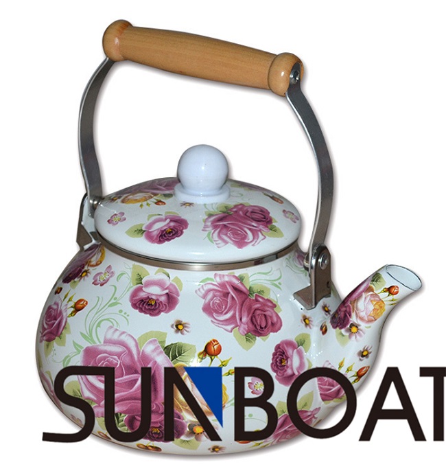 Enamel Customized Teapot with Cover