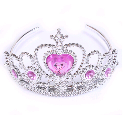 Baby Products Gold Plastic Kids Tiara with Smart Stone