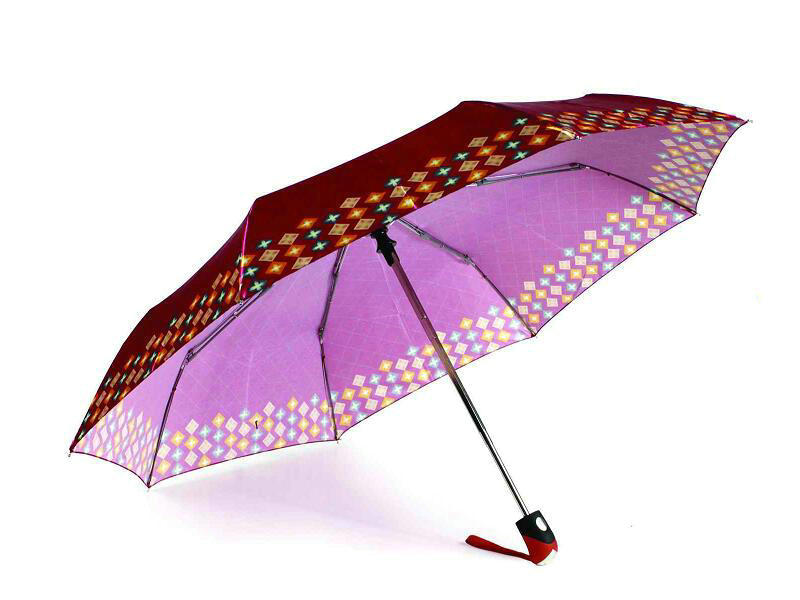 Print Satin 3 Fold Open&Close Umbrellas (YS-3FD22083970R)