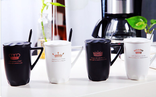 Eco-Friendly 400ml Matte Black Ceramic Mug Cups