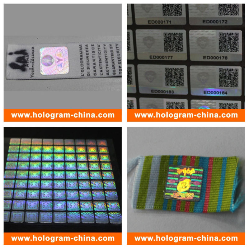 Anti-Counterfeiting 3D Laser Hologram Sticker for Cloth
