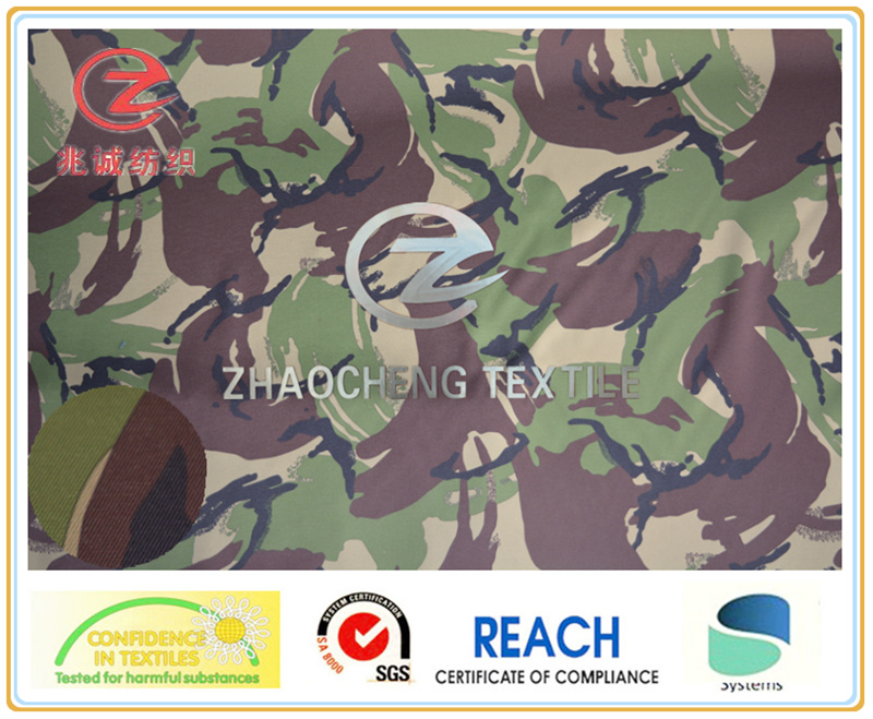 150d Spandex of Weft Camouflage Printing of England Style for Military Use (ZCBP004)