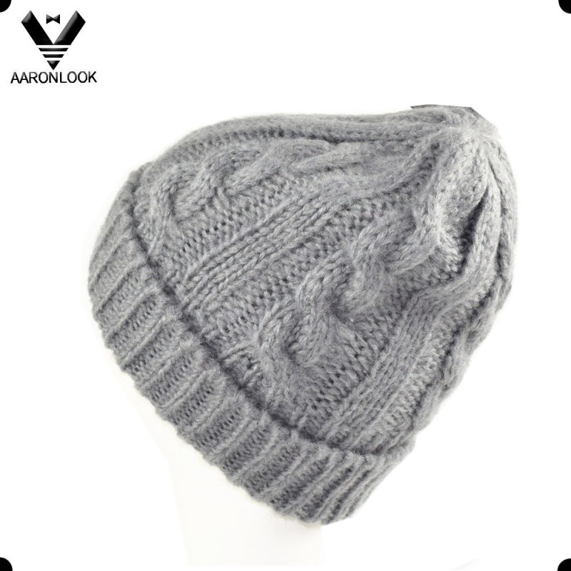 Women's Popular Pure Color Acrylic Mohair Beanie