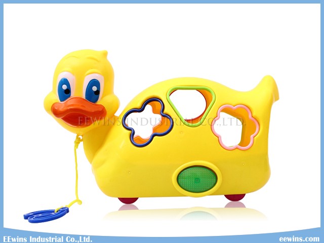 Musical Duck Toys with Education Blocks Toys