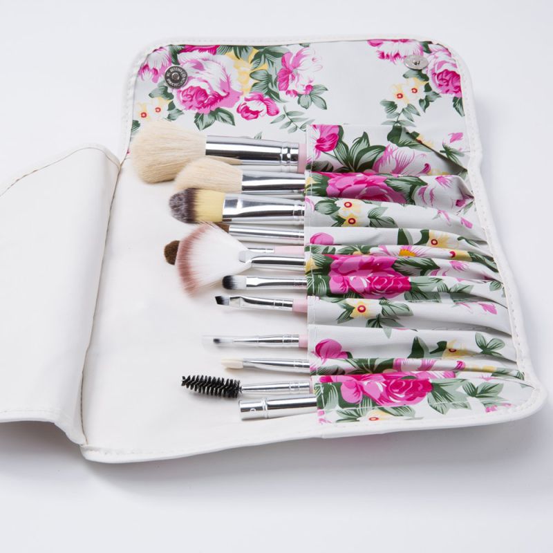 Personalized Cosmetic Brush with 12 Piece Makeup Brush Set