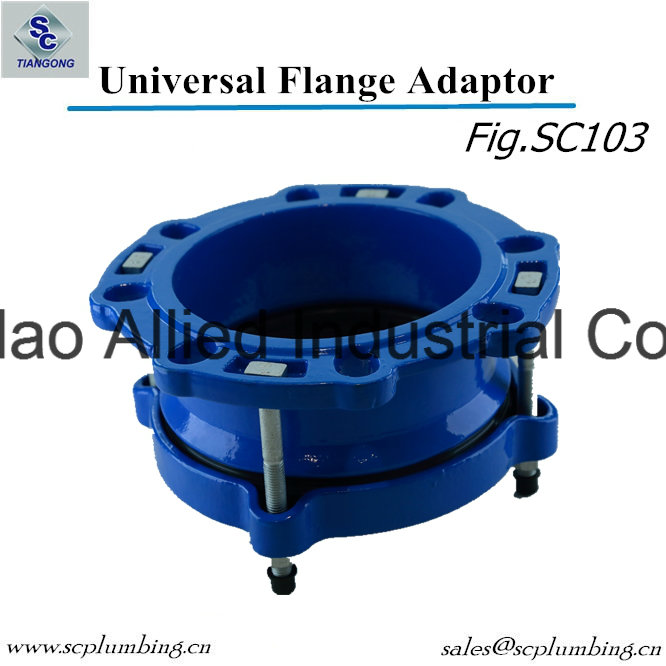 Ductile Iron Wide Range Flange Adaptor for PE Pipe