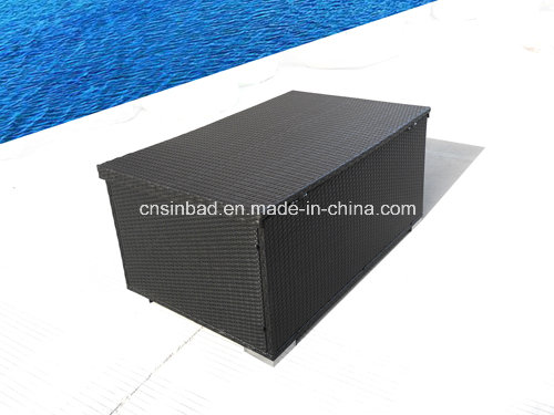 Rattan Box for Outdoor Storage with L132 Cm