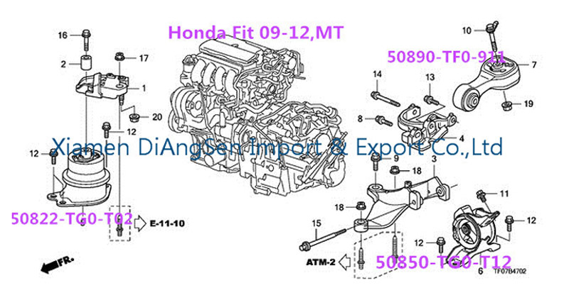 Advanced Replacement Car Engine Mounts for Honda Fit (50850-TG0-T12)