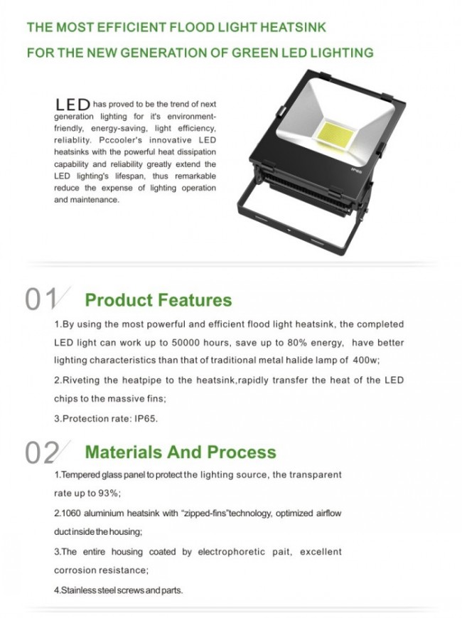 Ce RoHS 20000lm High Power 200W LED Flood Light Outdoor IP65