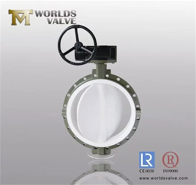 PTFE Seated Double Flanged Butterfly Valve