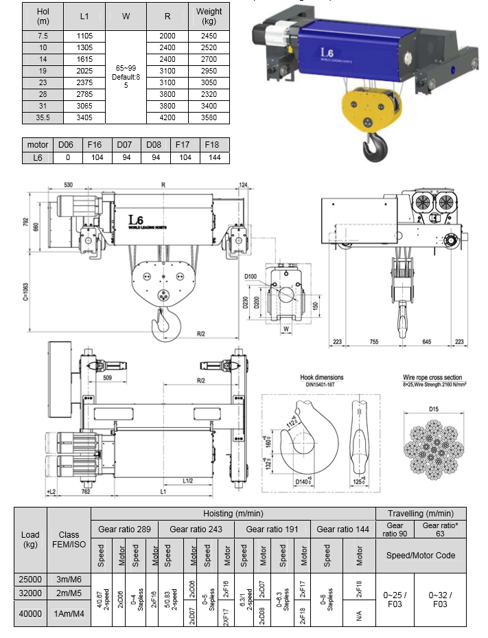 Double Girder Hoist for Sale