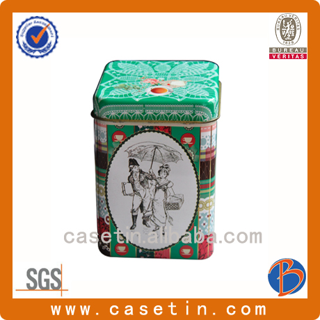 Food Grade Tinplate Rectangular Printed Tin Can