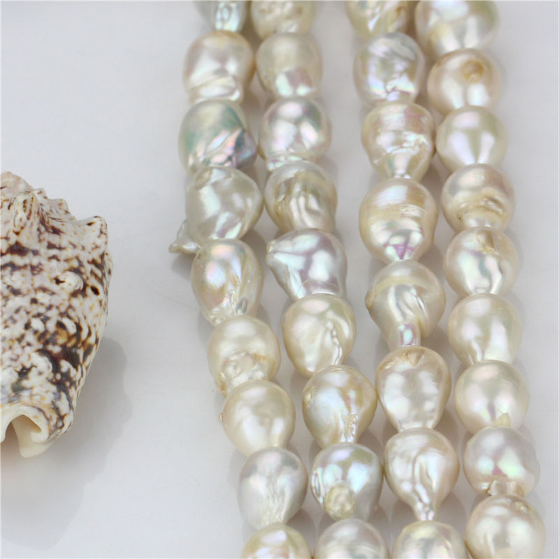Pearl Manufacturer Freshwater Pearl Strand 15mm Grade a+ Nucleated Genuine Pearl Strand