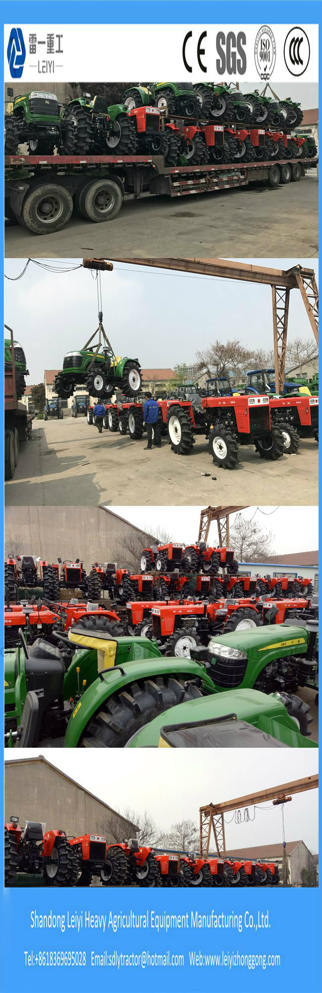 China Supplier Wheeled Agricultural/Deutz/Yto/Garden/Mini Tractor for Farm Use (40HP/48HP/55HP/70HP/125HP/135P/140HP/155HP)