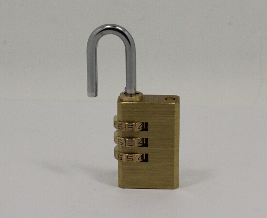 Brass Combination Padlock 3 Dials Code Locks (110283)