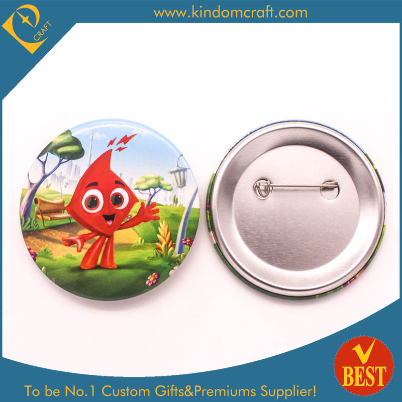 Blood Donation Tin Button Badge in Cute Style