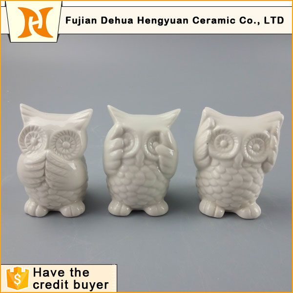 Ceramic Owl Samll Figurines Decoration