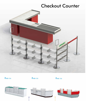 Retail Store Shop Checkout Counter MDF Cashier Counter