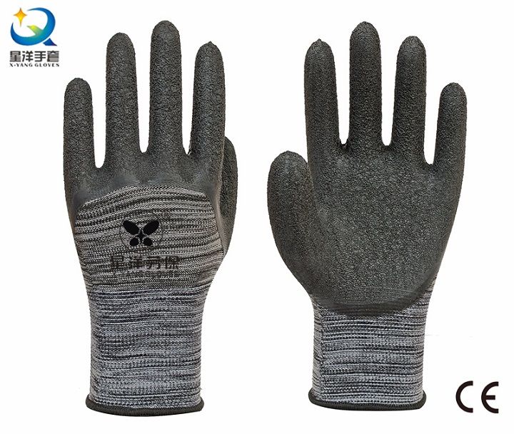 13G Polyester Liner Latex 3/4 Coated Work Gloves